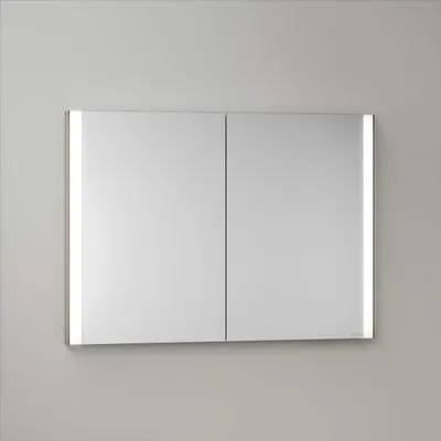 Imagen del producto de Keuco Royal Metis: Mueble de espejo empotrado con iluminación LED, dimensiones 100 x 71 cm, 2 puertas con sistema de calefacción para espejo