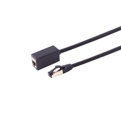 Produktbild von RJ45 Patchkabel-Verlängerung Cat. 8.1 LSZH schwarz 2,0m