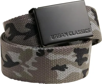 Image de Urban Classics TB305 | Ceintures en toile Taille unique - Farbe : grey camo/black - Größe : Taille unique