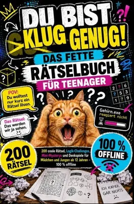 Produktbild von Du bist klug genug! Das fette Rätselbuch für Teenager