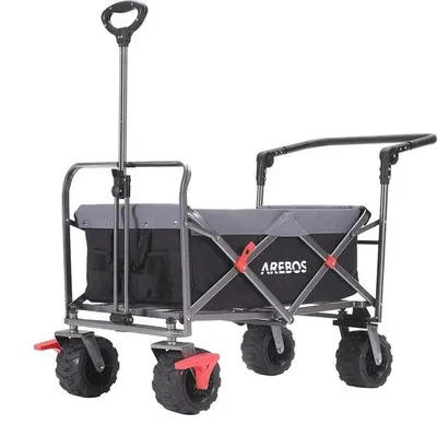 Obrázek produktu pro Famanu, skládací vozík s otočnými koly o 360 stupňů – ruční vozík s nosností 100 kg a pneumatikami