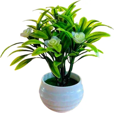 Produktbild von künstlicher Pflanzentopf Hibiscus Blumenhotel Gartendekor Plastik bunte Imitation Blumentopf für Zuhause-Cremeweiß