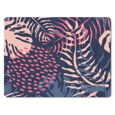 Produktbild von MuchoWow® Mauspad Mousepad Blätter - Tropisch - Muster - Mädchen - Kinder - Rosa - Mädchen 23x19 cm - Mousepads - Maus Mat - Pad - Mausunterlage - Schreibtischunterlage - Mauspad