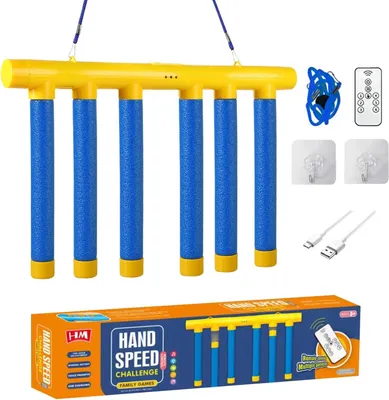 Produktbild von Reflex-Stäbchen Fallspiel,3-Stufig Einstellbares Kinderspielzeug | Handgeschwindigkeit Herausforderungsspiel | Für Innen Außen Zuhause Garten Wohnzimmer Klassenzimmer Schule Ferien Party