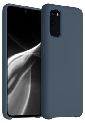 Produktbild von kwmobile Handyhülle für Samsung Galaxy S20 Hülle - Case Silikon - Kabelloses Laden - Schutzhülle Cover in Dunkler Schiefer
