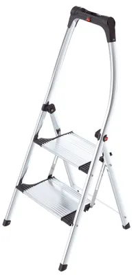 Immagine prodotto di Hailo-Werk Hailo LivingStep Comfort Plus - Klappleiter - 2 Stufen - Arbeitshöhe: 2,25 m (4302-301)