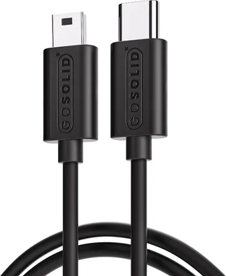 Produktbild von GO SOLID! Ladekabel für Smartphones Micro USB -> USB C - Schwarz