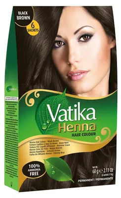 Zdjęcie produktu dla Vatika Henna - farba do włosów w odcieniu czarno-brązowym - naturalne barwienie