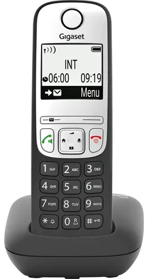 Produktbild von Gigaset A690, Analoges Telefon, Kabelloses Mobilteil, Freisprecheinrichtung, 100 Eintragungen, Anrufer-Identifikation, Schwarz