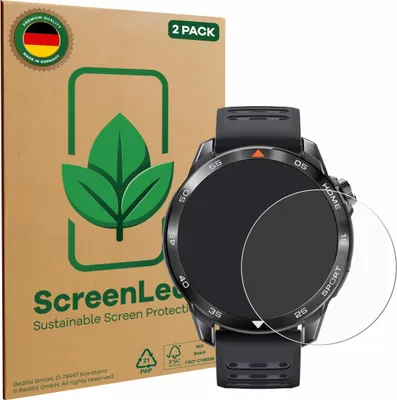 Produktbild von 2x ScreenLeaf Schutzfolie für Xiaomi Mibro GS Pro 2 nachhaltiger Displayschutz Display Schutz Folie Klar Transparent