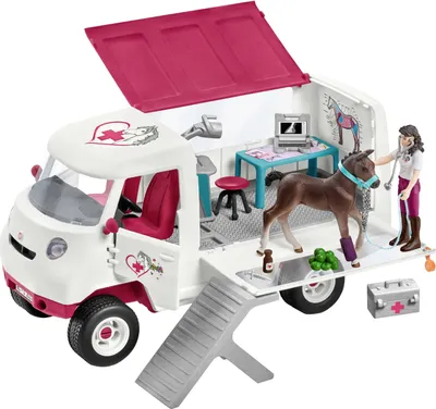 Image de Schleich 42439 Schleich Horse Club 42439 Mobile Tierärztin m. Hann.Fohlen