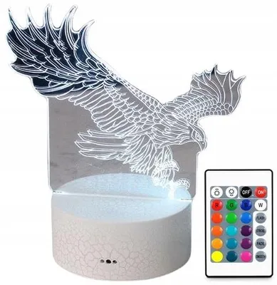 Obrázek produktu pro moXomi 3D LED lampa Orel Noční 16 barev