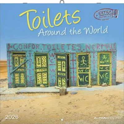 Produktbild von Alpha Edition - Toilets Around the World 2026 - Broschürenkalender 30x30 cm - Wandkalender & Bildkalender - Für Fans skurriler Fotomotive & Humor - 12 außergewöhnliche Toiletten aus aller Welt