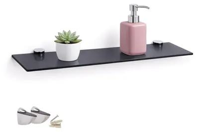 Immagine prodotto di Omgoods - Scaffale da parete di 30 cm in vetro temperato, ideale per bagno e soggiorno