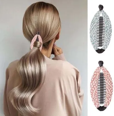 Produktbild von 2 Bananenspangen im Vintage-Fischschwanz-Design für langes, lockiges oder glattes Haar