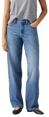 Immagine prodotto di Jeans baggy da donna Levi's, modello "Dad Jeans", fantasia a quadri, taglia 28W / 30L