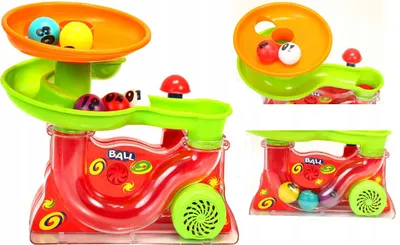 Zdjęcie produktu dla Fontanna Piłek Tor Kulkowy Skaczących Piłeczek Zjeźdzalnia Wyrzutnia Piłek