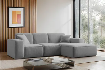 Produktbild von Kaiser Möbel Ecksofa L-Form Siena Stoff Maloy Grau Rechts