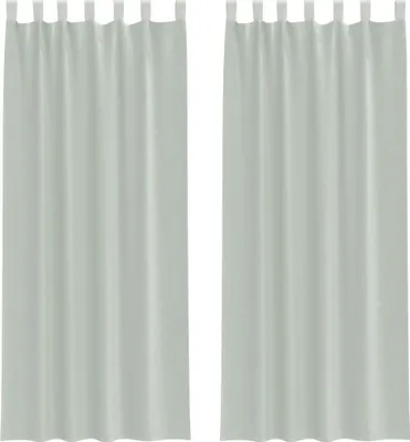 Image de vidaXL Voile Rideaux avec poches pour tringles 2 pcs. Gris clair