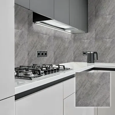 Produktbild von Selbstklebende Fliesenaufkleber 30x30 cm 20 Stück Grau Marmor 1,8 m²
