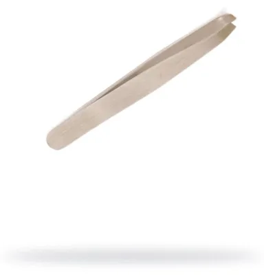 Produktbild von PREMAX SCHRÄGE HAKENPINZETTE – 9 cm 89081 Edelstahlkonstruktion für eine Pinzette, die Haare bei der Körperpflege präzise greifen soll. Gesamtlänge: 9 cm (3.5''). Das kompakte Format erleichtert die Kontrolle der Spitze beim Greifen von Haaren und lässt sich gut im Pflegeetui verstauen.