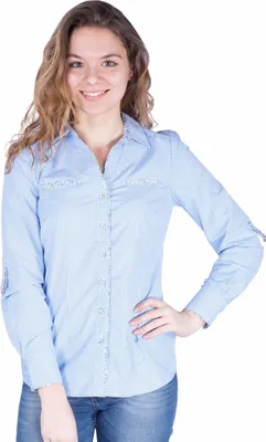 Produktbild von Trachtenbluse Edessa hellblau 38