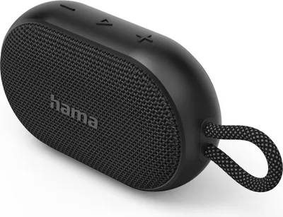 A black Hama Bluetooth speaker is shown against a white background.