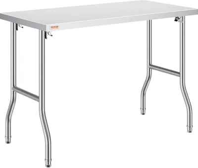Produktbild von Arbeitstisch Küche, 1220 x 610 x 850 mm Arbeitstisch Gastro Edelstahl Zubereitungstisch Gewerbe Küchentisch, Küchen-Esstisch Küchenarbeitsbank Zubereitungstisch Gastrotisch Metzgertisch Küche