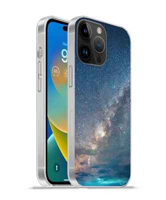 Produktbild von MuchoWow® Handyhülle Schutzhülle Hülle für Apple iPhone 14 Pro Max Sterne - Sonnensystem - Türkis - Jungen - Mädchen - Kinder Silikon Softcase Handy Hülle - Hardcover