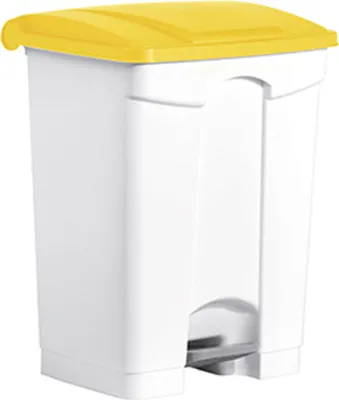 Produktbild von helit Tret Abfalleimer 70 Liter weiß / weiß