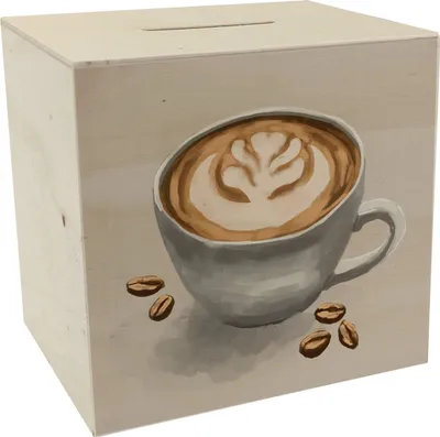 Produktbild von Trinkgeld Kaffeekasse Spardose aus Holz