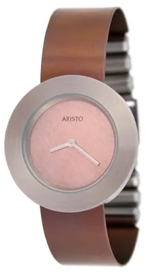 Produktbild von Aristo Quarz Damenuhr Titan - mit Titan-Spangenarmband, Bronze/Rosé