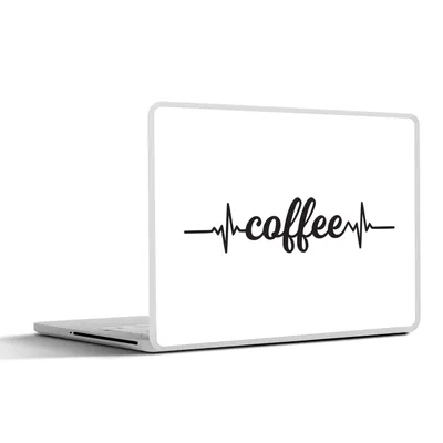 Produktbild von MuchoWow® Laptop Aufkleber Sticker Cover Kaffee - Sprichwörter - Zitate - Kaffee 25x18 cm - Laptop-Deko