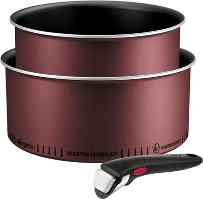 Immagine prodotto di TEFAL Ingenio Simply Cook Set (3 pezzi) L7248453 bordeaux e nero