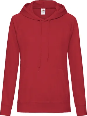 Produktbild von Fruit Of The Loom Damen Kapuzenpullover / Kapuzen-Sweatshirt / Hoodie, tailliert BC2657 (S) (Rot)