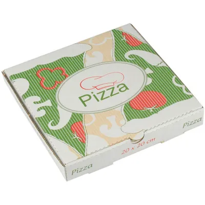 Produktbild von Papstar Pizzakartons, Cellulose "pure" eckig 20 cm x 20 cm x 3 cm, 100 Stück