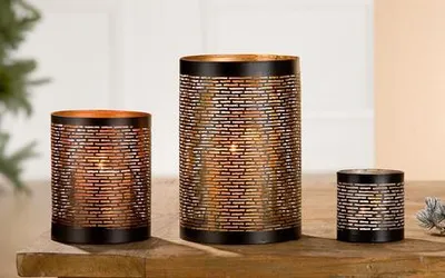 Produktbild von Gilde Metall Zylinder-Windlicht Eisen 69353