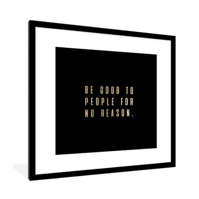 Produktbild von MuchoWow® Gerahmtes Poster Zitate - Sprichwörter - Gold 40x40 cm - Poster mit Schwarzem Bilderrahmen Wandposter Rahmen Foto Bilder - Poster - Plakat im Rahmen