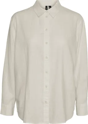 Produktbild von Vero Moda VMLINN Shirt,10305085,L, Hemd, Erwachsener, Weiblich, Grau, L, Langärmlig