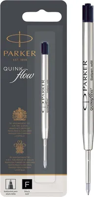 Produktbild von Parker Kugelschreiber Nachfüllpatrone - Feine Spitze - Schwarze QUINKflow Tinte - 1 Stück