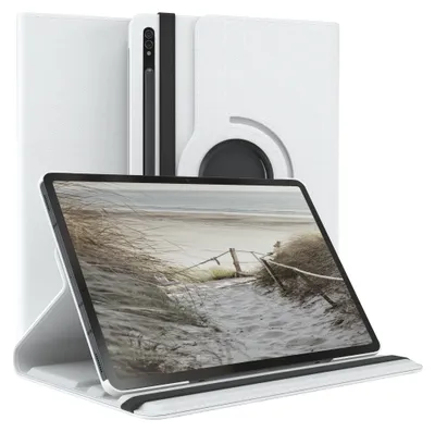 Produktbild von EAZY CASE - Tablet Hülle für Samsung Galaxy Tab S8 Plus Schutzhülle, Tablet Case 360° drehbar in Weiß