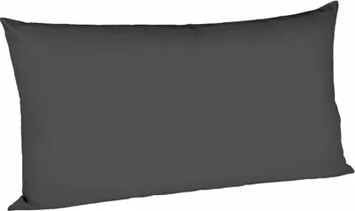 Produktbild von fleuresse Mako Satin Kissenbezug Colours Uni 40x80 cm Anthrazit