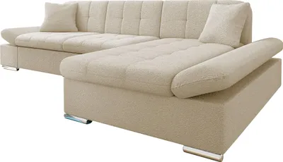 Produktbild von MIRJAN24 Ecksofa Malwi mit Regulierbare Armlehnen Eckcouch mit Schlaffunktion und Bettkasten, L-Form Sofa vom Hersteller (Farbe: Sandu 224.02, Ecksofa: Rechts)