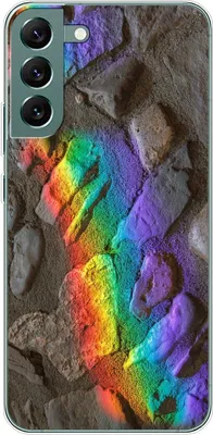 Produktbild von König Design Hülle kompatibel mit Samsung Galaxy S22 Plus 5G Kunststoff Soft Handyhülle - Handy Case Regenbogen Steine