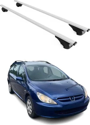 Obrázok produktu pre Priečne strešné nosiče pre Peugeot 307 kombi 2002–2008, farba: strieborná