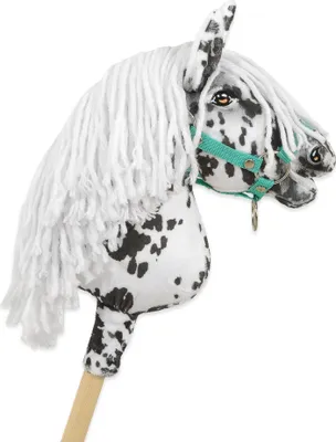Produktbild von Hobby Horse Premium Schwarzweiß Pferd auf Stock A4 Handgemacht Spielzeug für Kinder