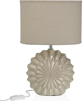 Produktbild von Tischlampe Ashta Beige, Keramik und Textil, 16 cm Breite, 41 cm Höhe, 26,5 cm Tiefe
