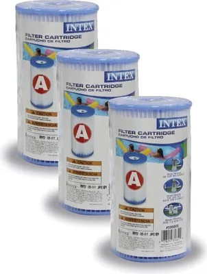 Imagen del producto de 3 cartuchos de filtro Intex, tipo A. Cartucho de filtro, filtro para piscina