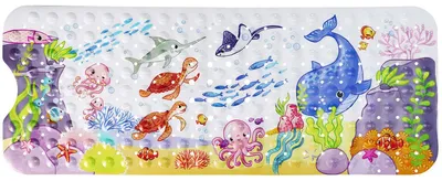 Obrázok produktu pre Omgoods – Podložka do vane pre deti, 100 x 40 cm, s prísavkami