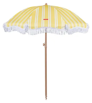 Image de Grand parasol, idéal pour la plage, la piscine, le jardin et le balcon, réglable en hauteur et en orientation, protection solaire UPF 50+, polyester, sac de transport inclus, 210 x 180 cm